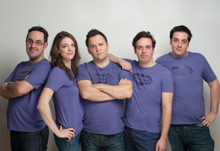 The CRUSH IMPROV lineup: Glen Gower, Brooke Cameron, Dan Lajoie, AL Connors and Tim Anderson. Yay!