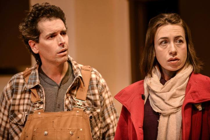 Tim Oberholzer as Ethan and Sarah Finn as Teresa in ETHAN CLAYMORE.  Photo by Andrew Alexander.