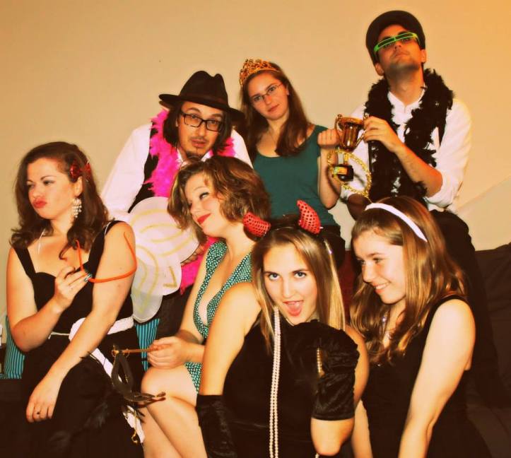 My first year Ottawa Theatre School class (minus Alex), during the happy, murder mystery times.
