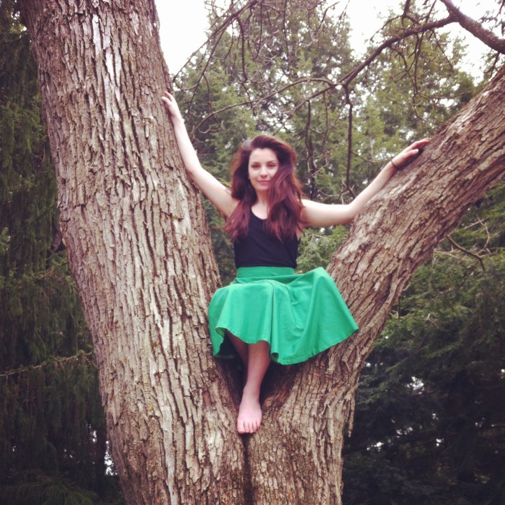 Tess McManus, sittin' in a tree.  Pic by Tom Benson.